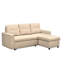 Canapé-lit d'angle beige, en forme de L, 3 places, pour les espaces