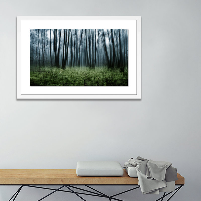 Eerie Trees IV Print by Jakob Wagner, 16" H x 24" W x 1.5" D, White