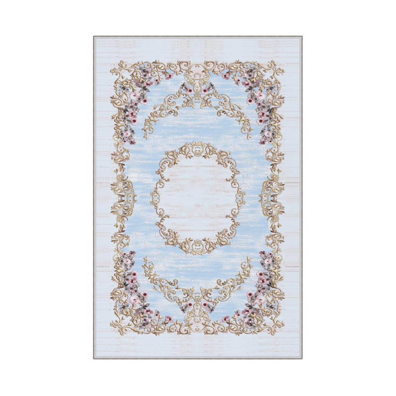 Premium Hall Carpet (3.3 x 6.6 ft), 100% Polyester, 0.3 in Pile Height | Antibacterial, Non-Slip PVC Dot Underside, 650 g/m² | Durable Woven Design, 3D Digital Printing, Machine Washable, Ideal for Home Décor