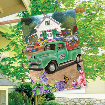 Flower Farm Spring House Flag