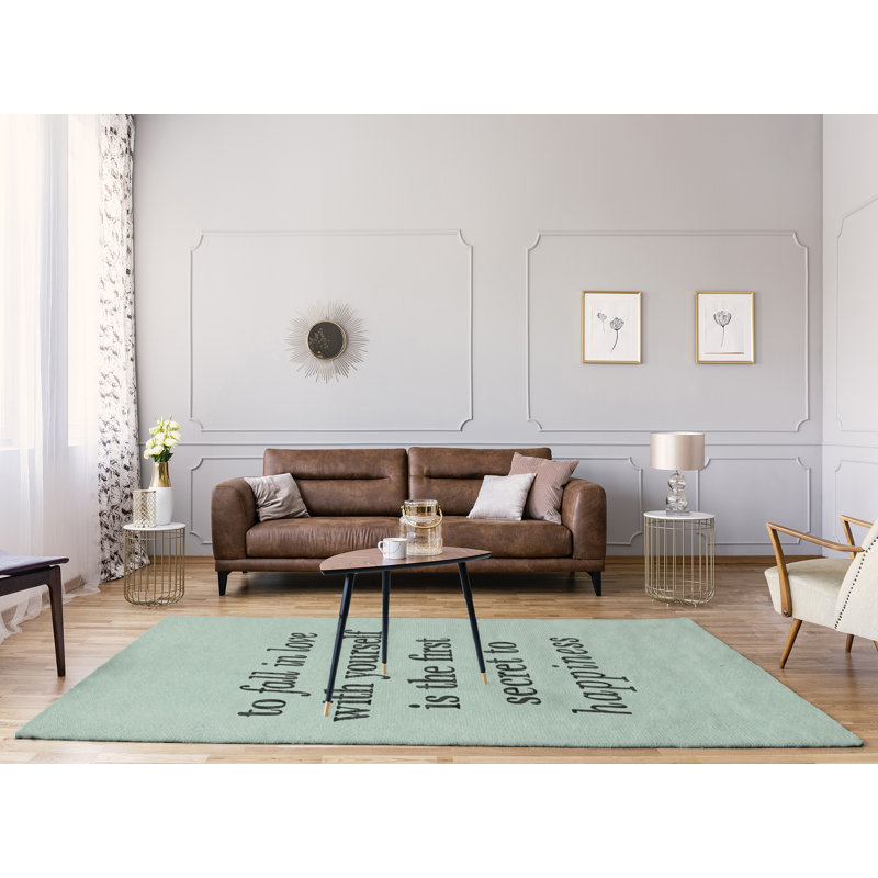 Quotes Chenille Indoor Rug, Rectangle 5' x 7'
