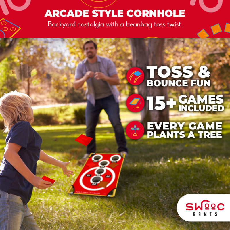 Coney Island Toss Red and Yellow Bean Bag Game Set