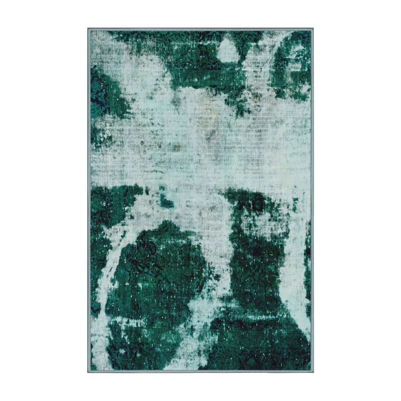 Tapis décoratif multicolore à motif abstrait, Rectangle 6 pi x 9 pi