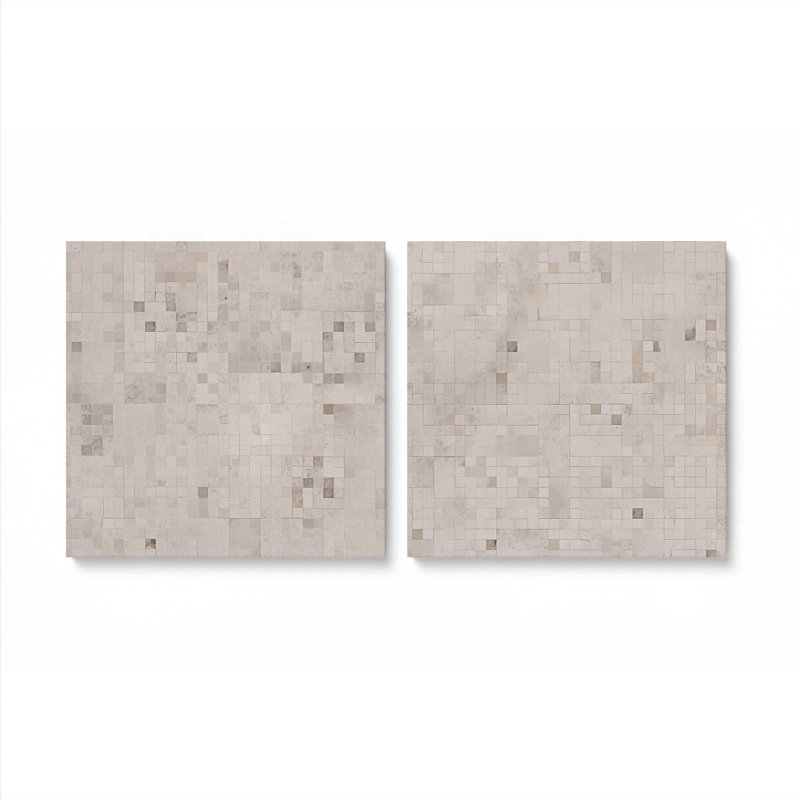 «Mosaic Matrix», ensemble de 2, reproduction sur toile, Toile tendue, H 12 po x l 12 po x P 1,25 po