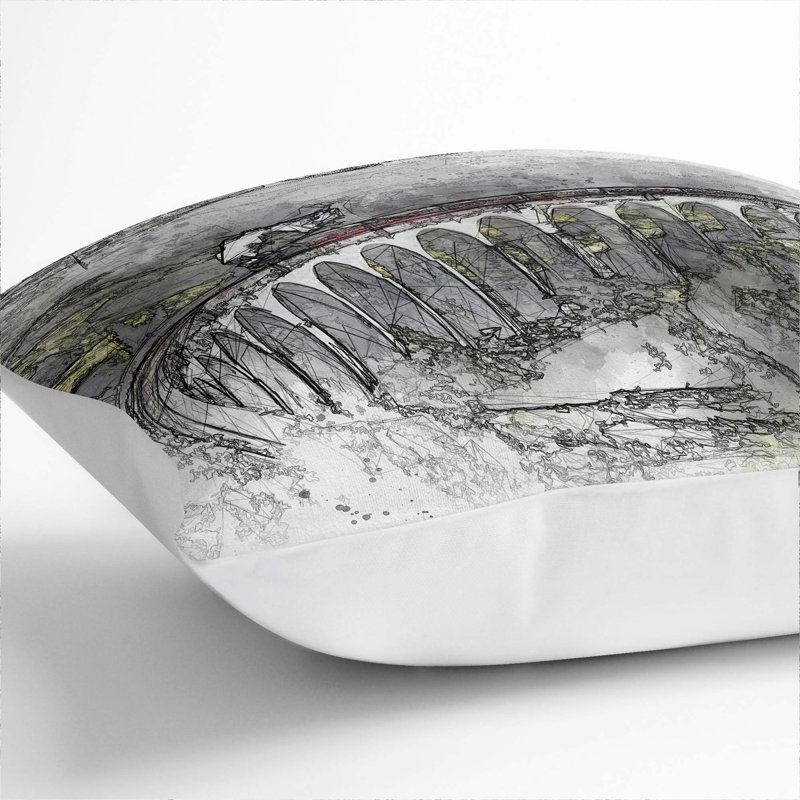Square Cushion, 40cm H x 40cm W x 15cm D, White