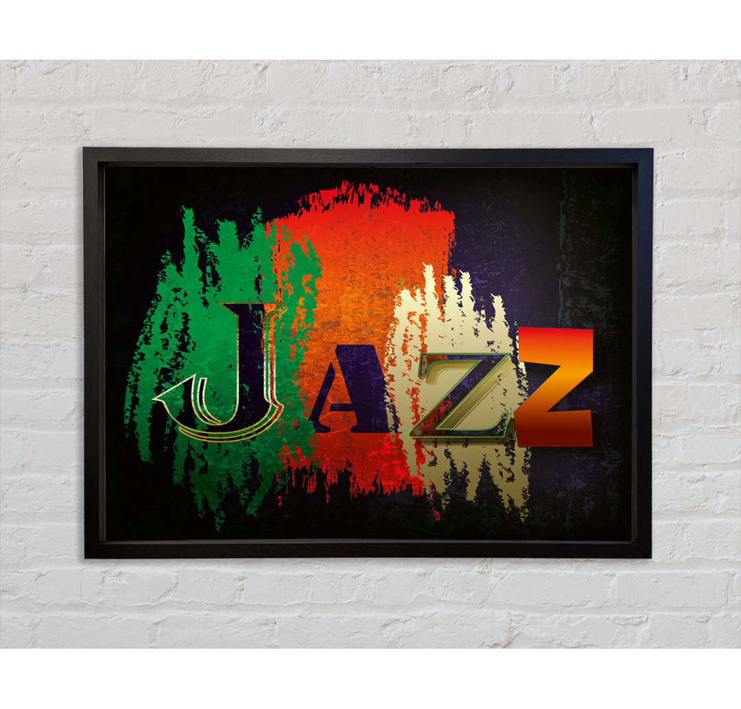 Jazz 1 - Einzelner Bilderrahmen Typografie auf Leinwand