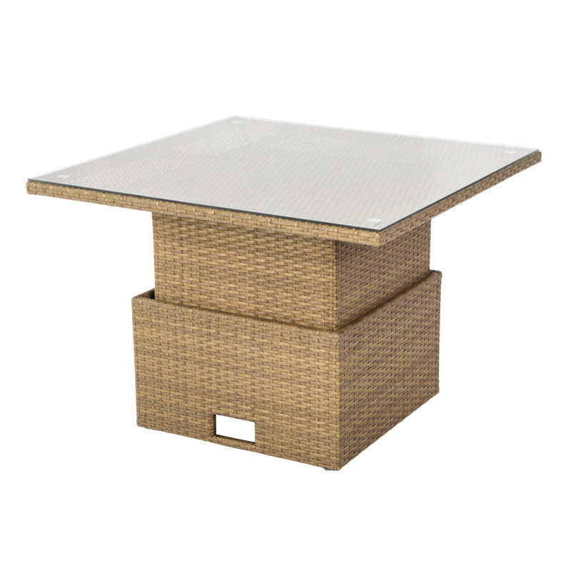 St.Tropez - Garden Corner Sofa In Rattan, Brown , Grey