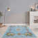 Flomi Florence Machine Woven Turquoise Rug