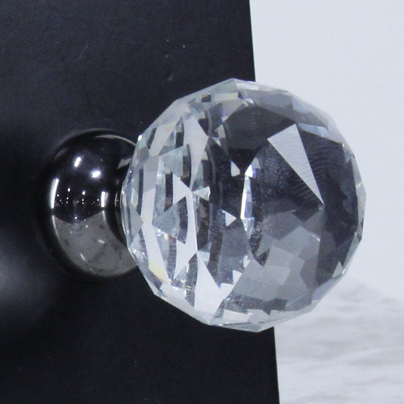 Glamour 1 3/16" Diameter Round Knob, Black Nickel