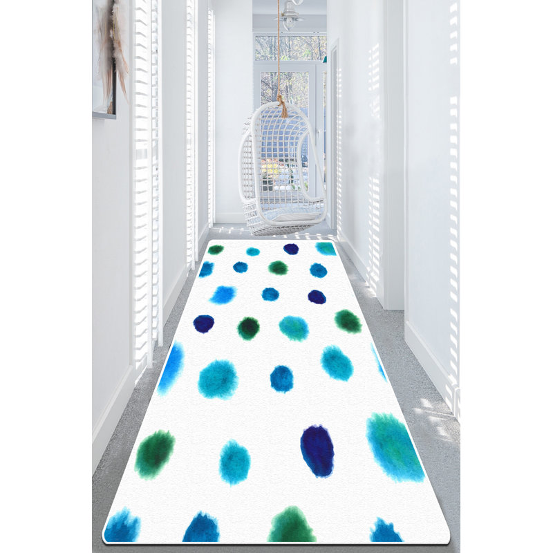 Non-Slip Hall Carpet (3.3 x 9.8 ft), 100% Polyester, 10 mm Pile Height, Antibacterial, Machine Washable | Durable Dot Base, 2.1 lbs/sq yd | Perfect for High-Traffic Areas, Easy Care & Stylish Design