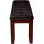 Banc de capitonnage moderne avec pieds en bois effilés pour le salon de la chambre à coucher