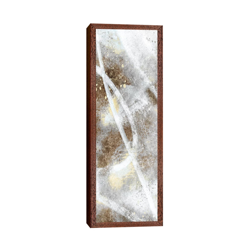 Stoned Distraction II by Marcus Prime - Painting on Canvas, Classic Brown Wood Framed, 152.4cm H x 50.8cm W x 3.81cm D