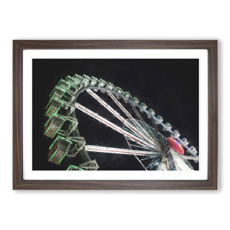 Ferris Wheel Vol.1 - Framed Print, Walnut Framed, 36cm H x 48cm W x 2cm D