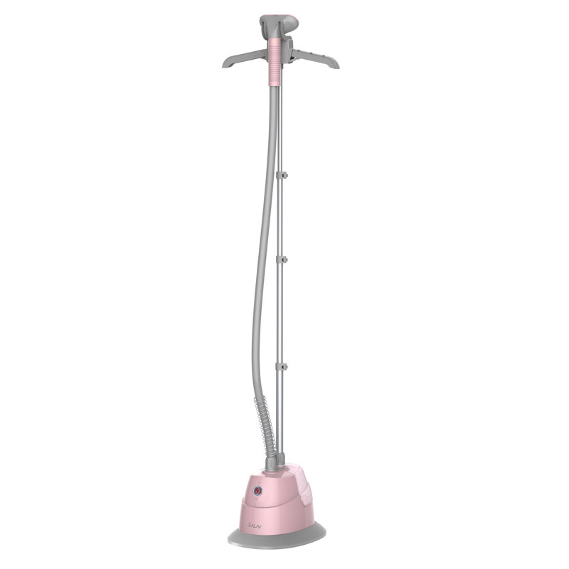 Salav Performance Series Single-Bar Garment Steamer with 360-Swivel Folding Adjustable Hanger, Blush Pink