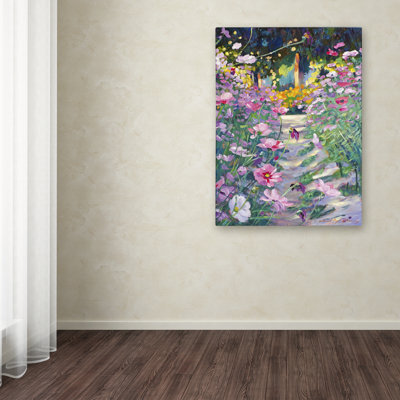 « jardin path of cosmos », reproduction d’art sur toile tendue