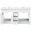 Meuble-lavabo de salle de bain avec lavabos doubles, tiroirs et portes