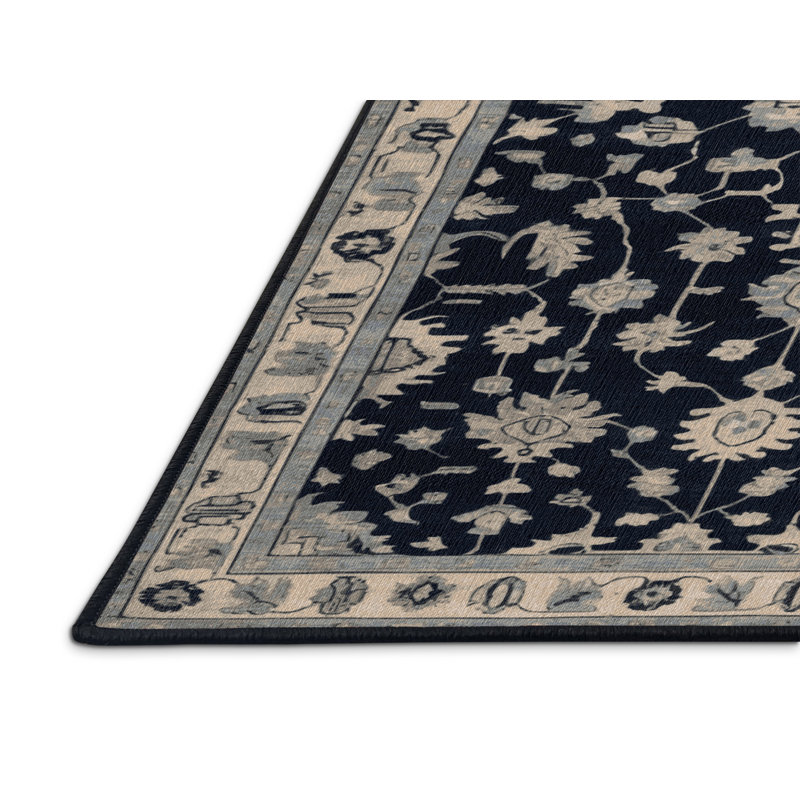 Machine Washable Overdyed Gray Area Rug, Square 6'
