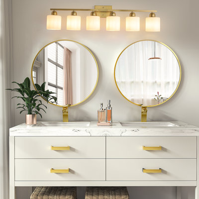 6-Light Modern Bathroom Vanity Light, E26 Socket (Bulbs Not Included)
