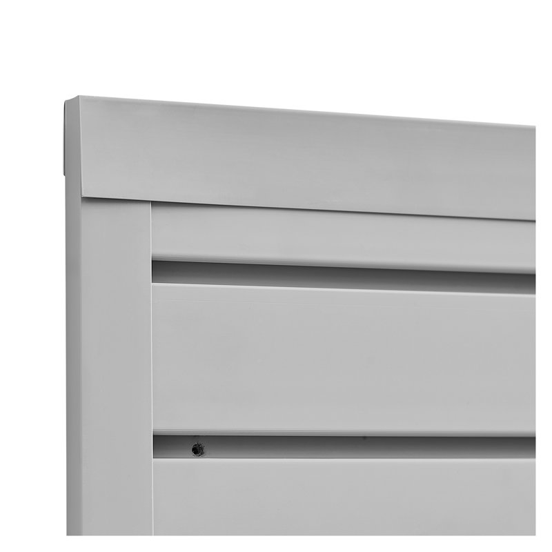 Panneau de garage robuste en lattes de PVC gris 4 x 4 pi - Système de rangement de garage imperméable avec capacité de charge élevée
