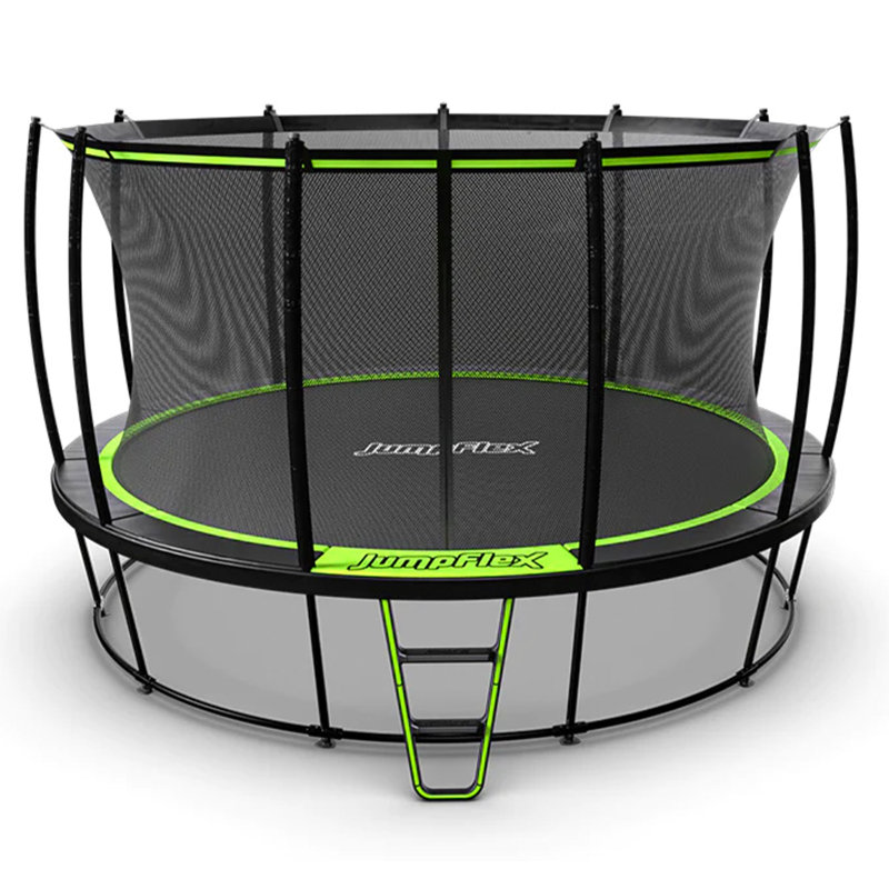JumpFlex Round Backyard Trampoline with Safety Enclosure