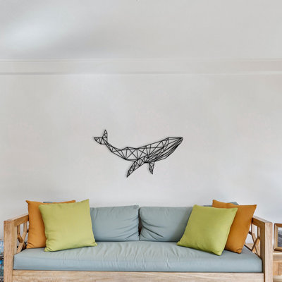 Élégant accessoire mural décoratif en métal noir, 22,0 po x 12,2 po | Fabrication 100% métal, épaisseur: 0,05 pouce | Parfait pour la décoration intérieure et les intérieurs modernes, design élégant et durable