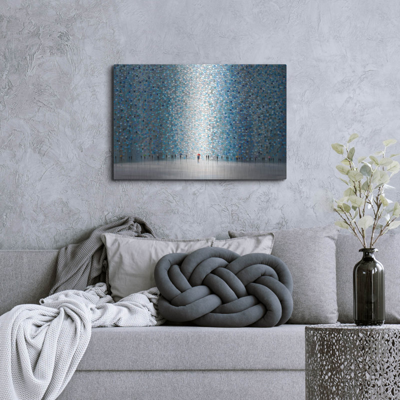 Ivy Bronx «Morning Rain» par Ekaterina Ermilkina, art mural en métal, H 24 po x l 36 po