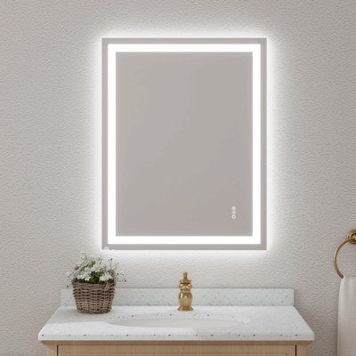 Frameless Tempered Mirrordual Led Light Stripsfront And Back Lighting
