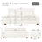 Gilmar 89" Upholstered Vegan Leather Sofa with Square Arms and Storage Pockets-51740215