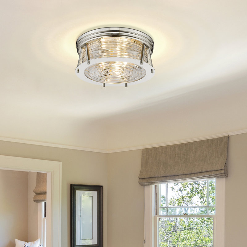 Plafonnier encastré 3 lumières 16 po Smithies, Nickel poli