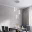 Luminaire suspendu moderne en verre 3 lumières à hauteur réglable-1358531064