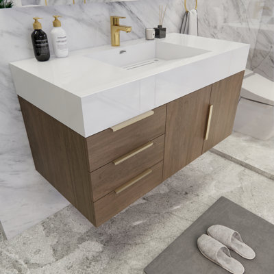 Ensemble de meuble-lavabo simple mural 42 po Glasgow