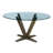Aura Round Glass Top Solid Wood Base Dining Table-461644216-461644215