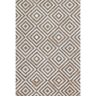 Winnett Cowhide Geometric Indoor Rug