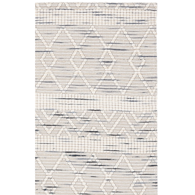 Fleeton Hand Woven Geometric Area Rug, Square 6'