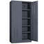 Armoire de rangement en métal durable avec 2 portes, 4 tablettes réglables et un panneau perforé pour une organisation efficace