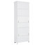 Armoire de rangement haute avec tablettes et portes, armoire d'entrée, armoire d'appoint 4 portes