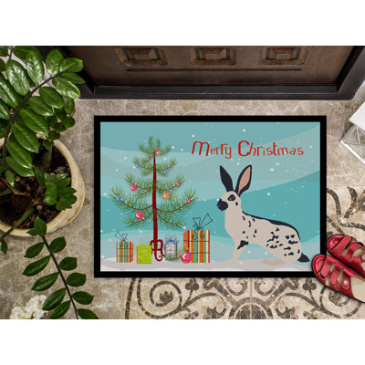 Tapis de noël pour l’extérieur non-dérapant english spot Hayley