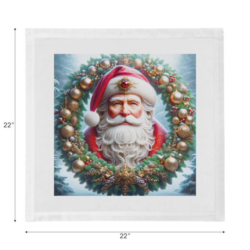 Santa Claus Cotton Sateen Dinner Napkins