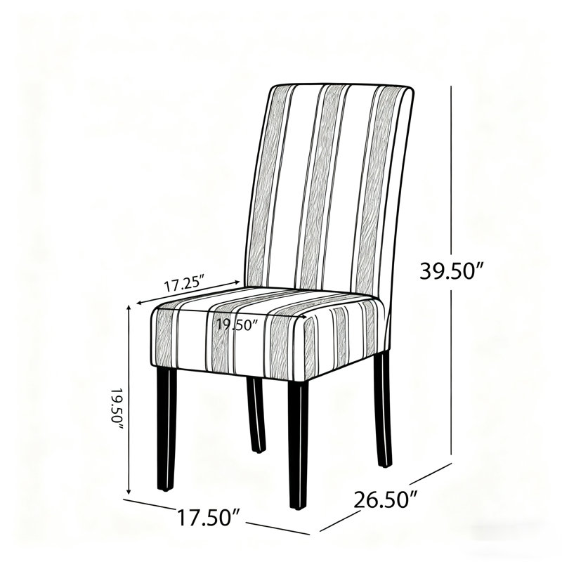 Chaises de salle à manger modernes, Rayures bleues