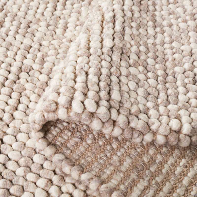 Elle Handmade Beige Rug, Runner 2'9" x 8'