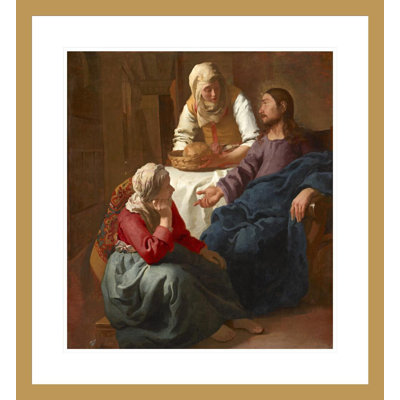 «Christ in the House of Martha and Mary» par Johannes Vermeer, impression giclée encadrée
