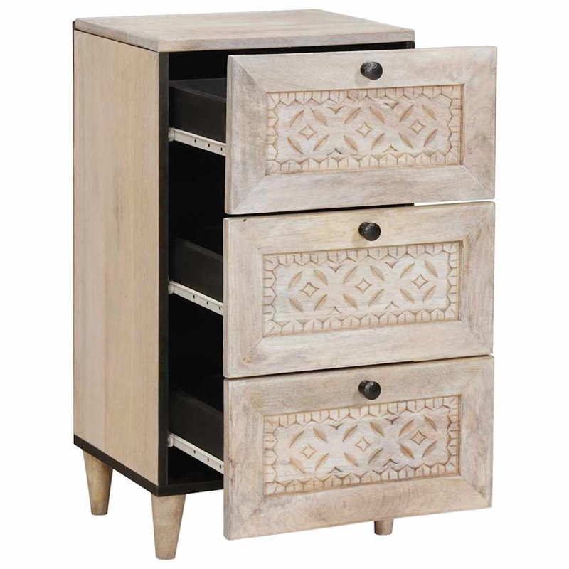 Solid Wood Accent Cabinet, White