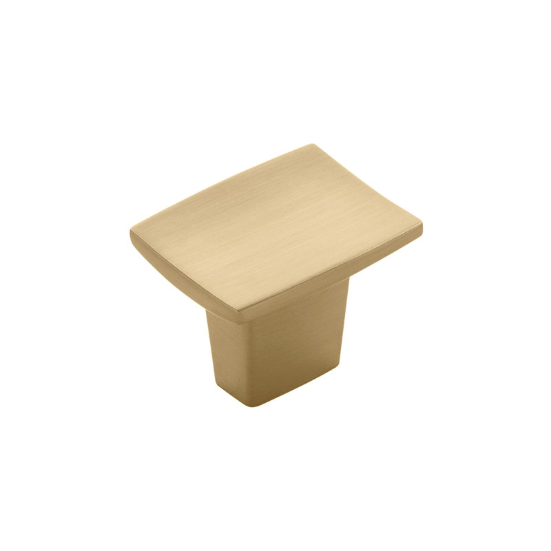 Channel Collection Knob - 1-1/4" x 1 " Cabinet Knob - Contemporary Hardware for Drawers & Cabinets, Champagne Bronze