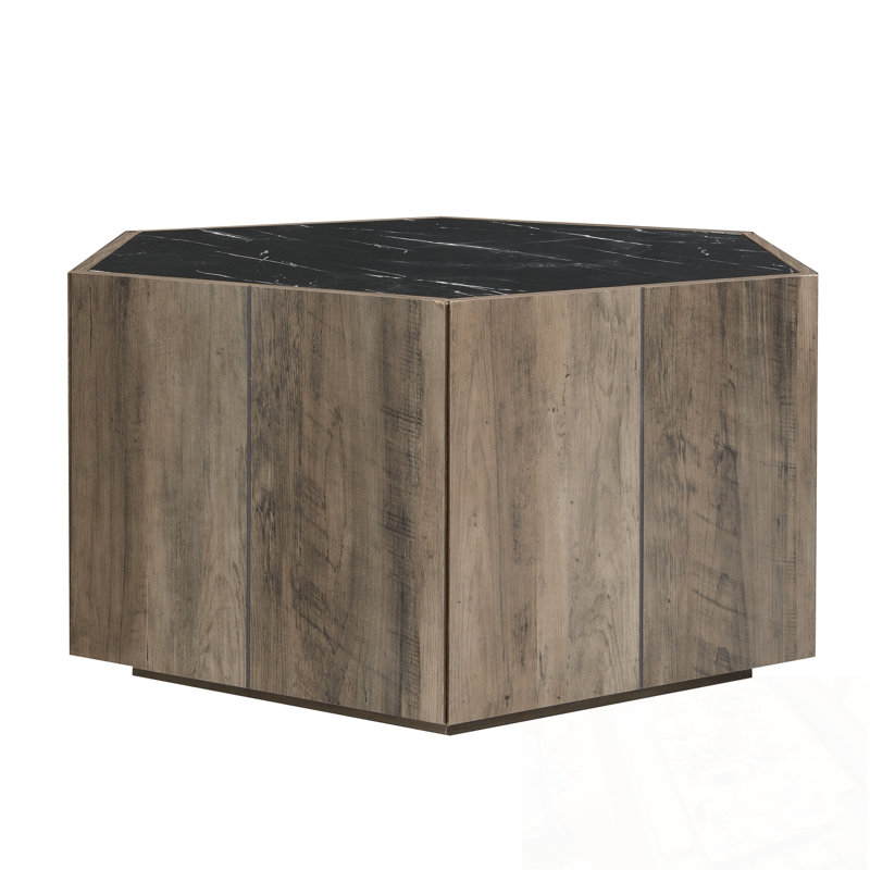 Coffee Table with 2 Hidden Drawers, Black