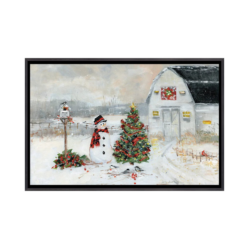 Christmas Country - reproduction d'art murale - toile encadrée, H 40 po x l 60 po, Reproduction encadrée sans passe-partout