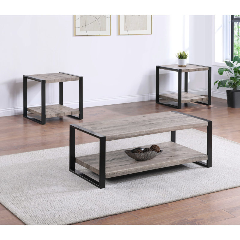 Table de bout moderne avec rangement en bois brun