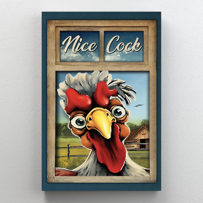 «Chicken Nice Cock», reproduction d'art graphique sur toile tendue