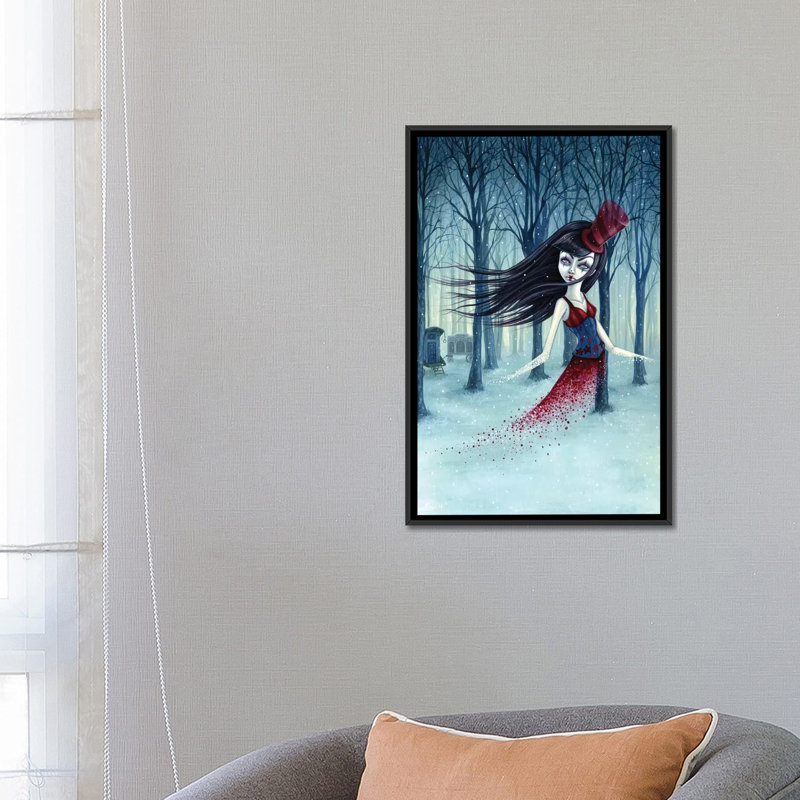 «Eernal Winter Circus» par Megan Majewski - Impression sur toile, H 26 po x l 18 po x P 1,5 po, Toile avec cadre noir