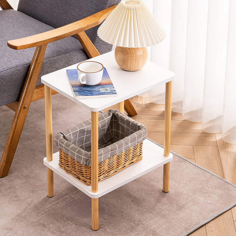 Ayvion End Table, Oak, White