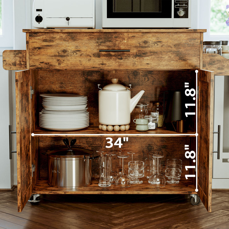 Adrees Wood Kitchen Island